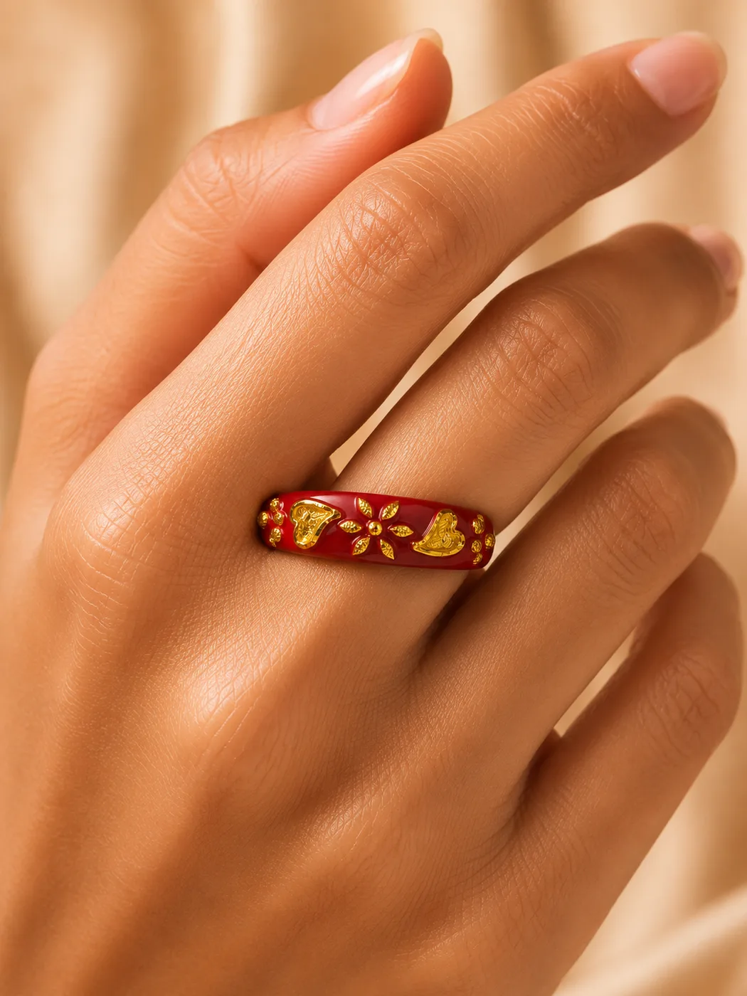Meenakari band, paan and phool