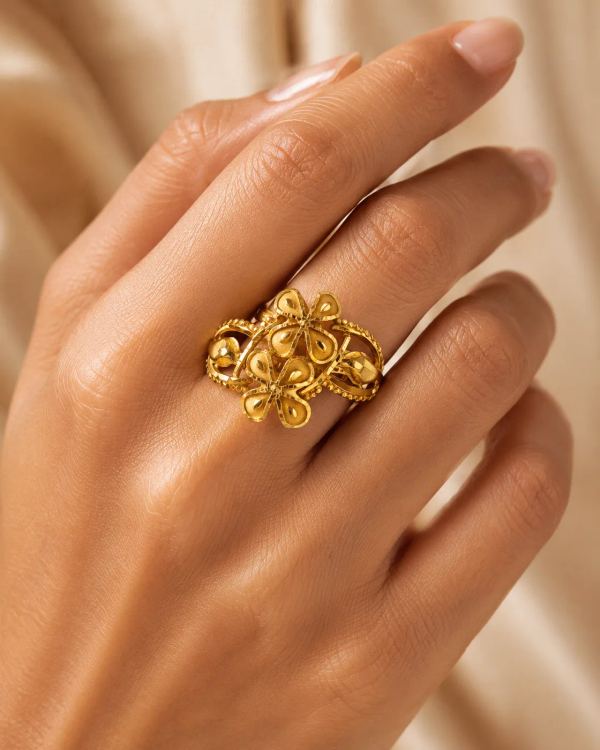 Jora phool ring