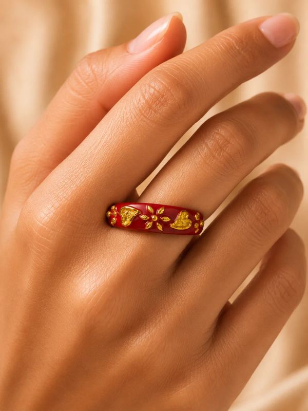 Meenakari band, paan and phool
